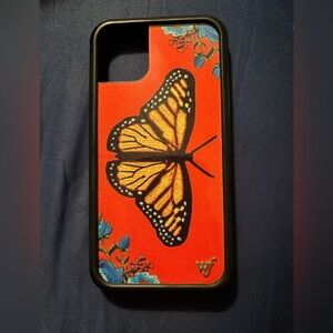 Wildflower Butterfly Design Phone Case - Red